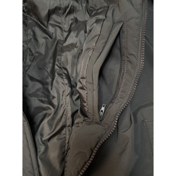 Piombo Large Bomber Jacket Padded Lined Coat Gray Full Zip Pockets NWT - Picture 9 of 10